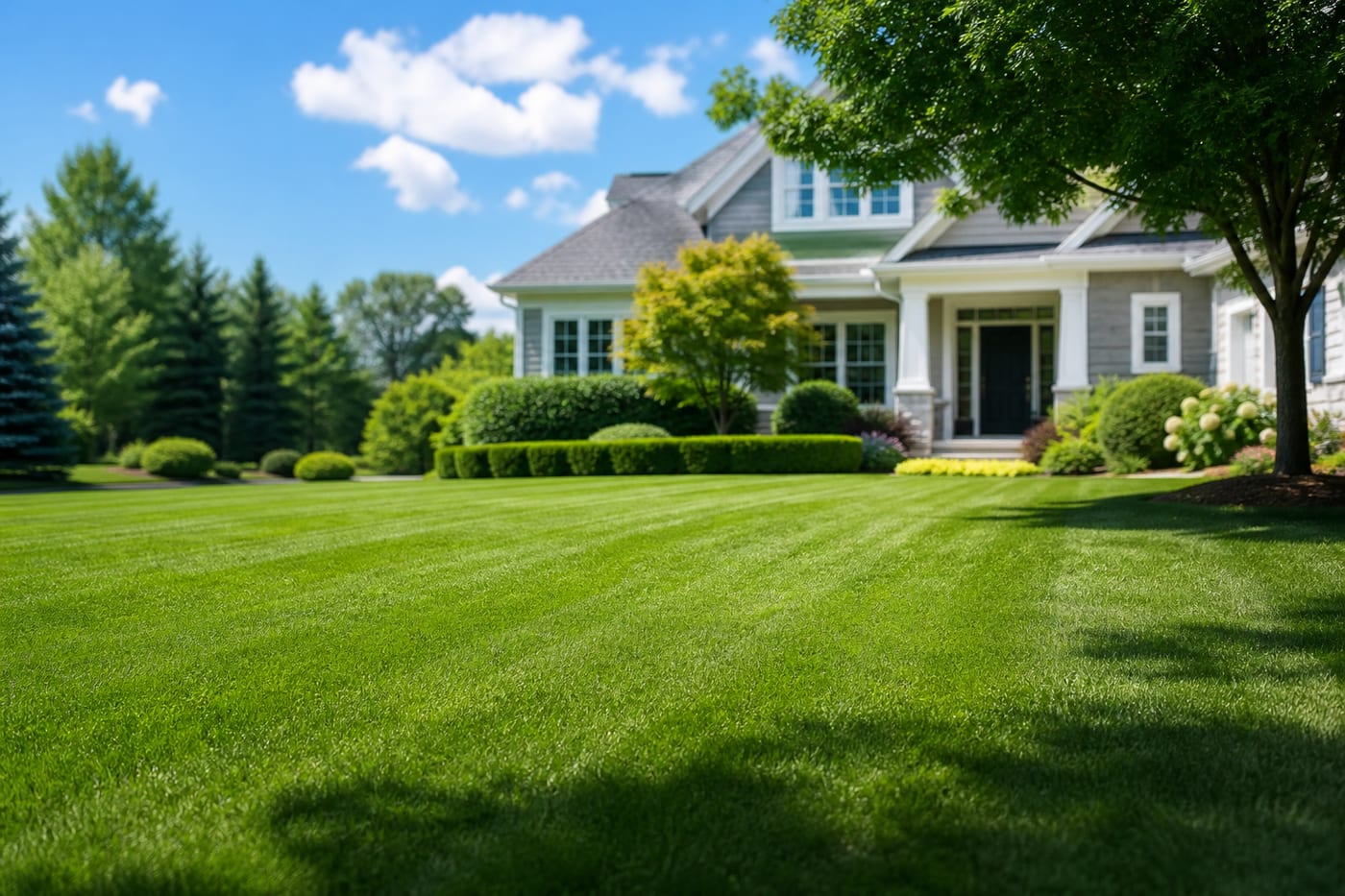 Professional lawn mowing in West Bloomfield Township, Michigan